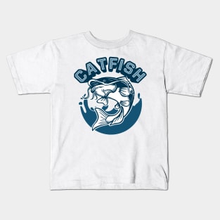 Catfish fishing Kids T-Shirt